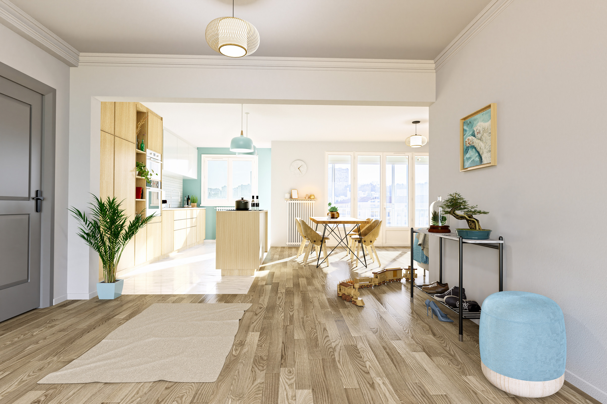 Comparaison chalet après