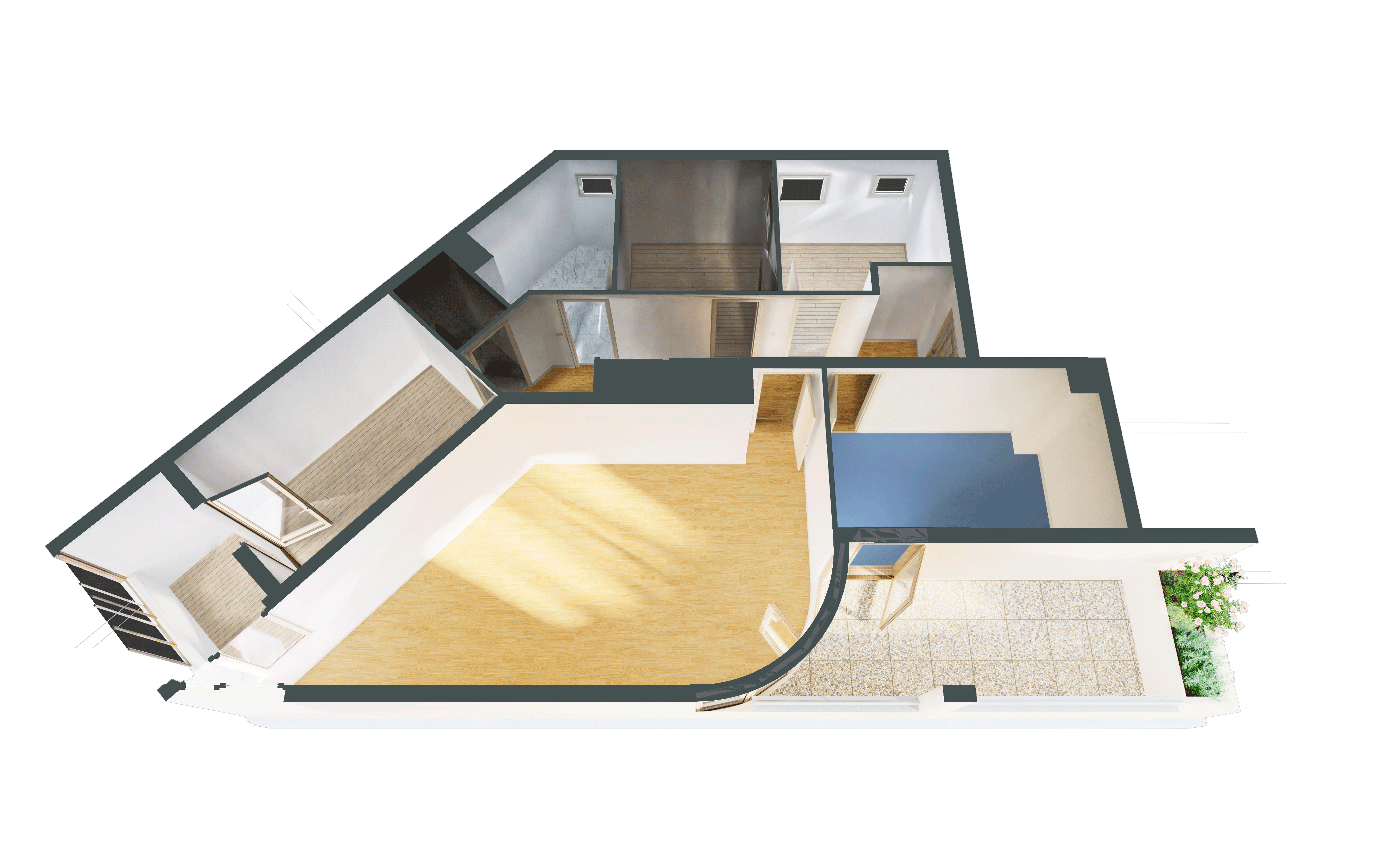 Comparaison chalet après