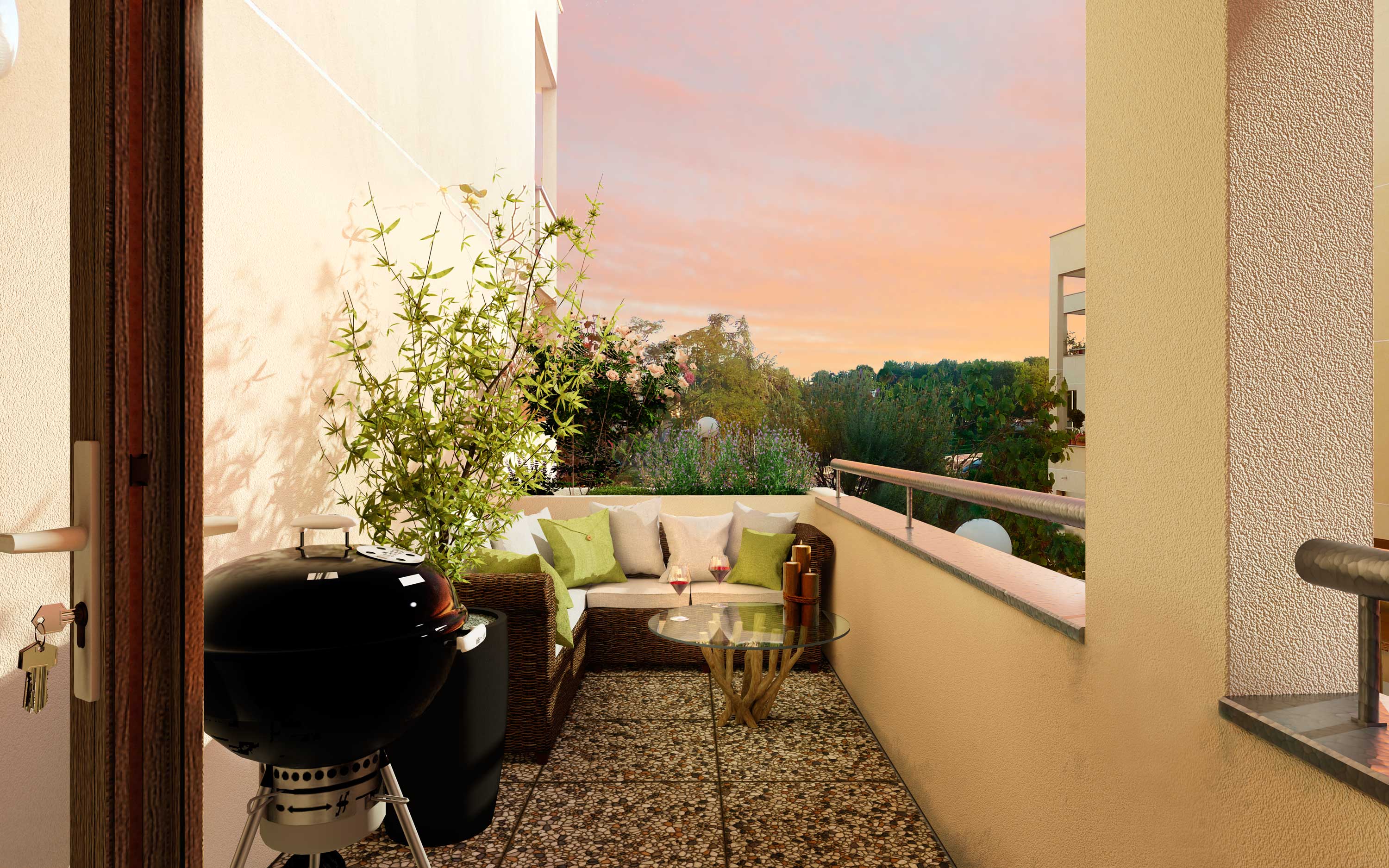 Vente appartement Lognes : Terrasse