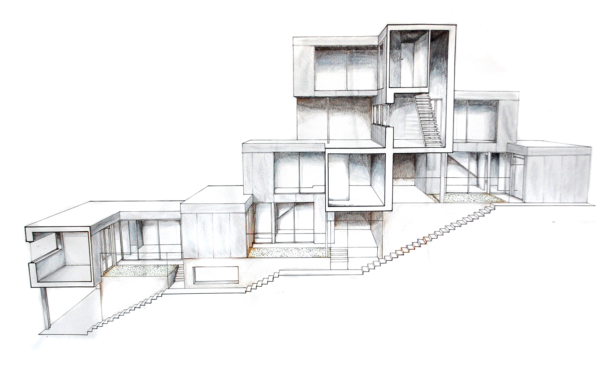 Projet logements en L
